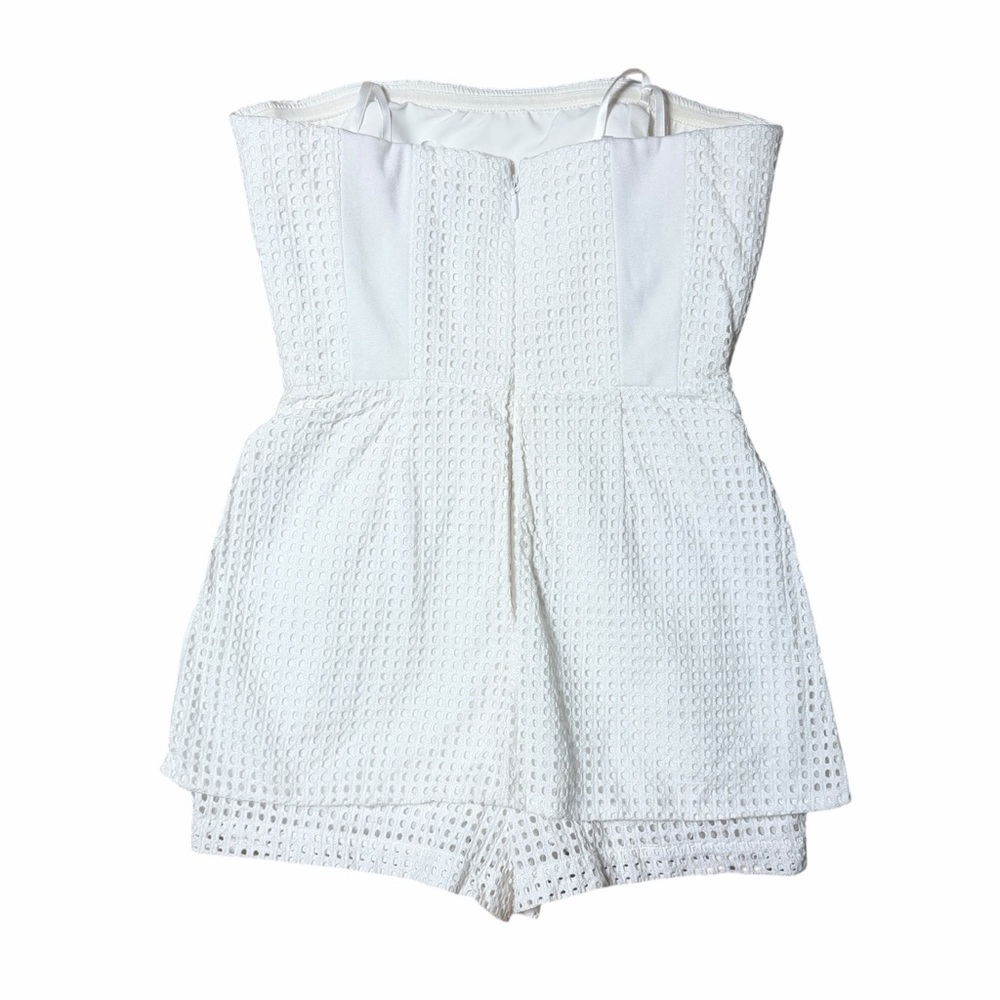 BCBGMAXAZRIA White Melany Bustier Romper Womans 4 - Picture 9 of 9